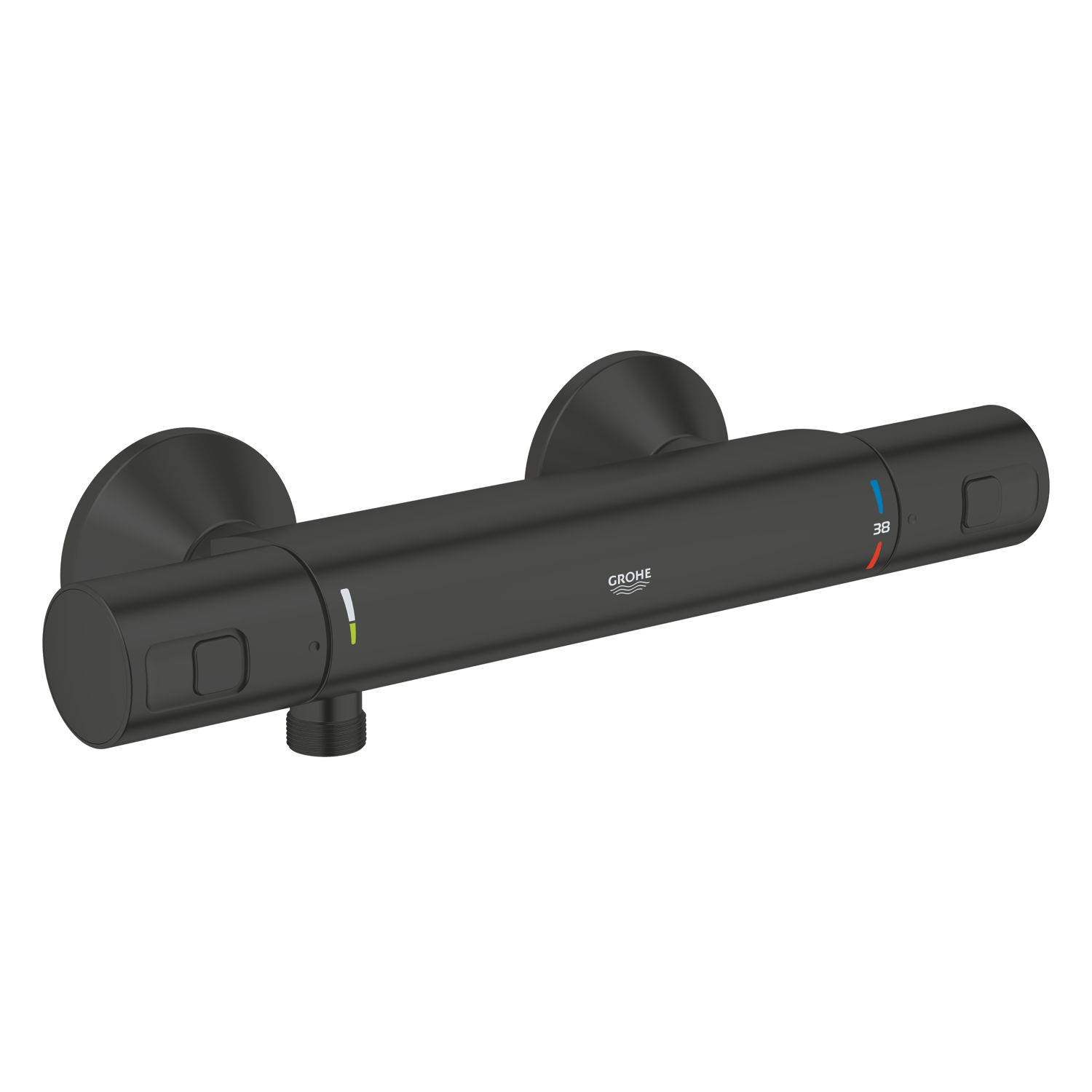 Grohe Precision Start Exposed Single Outlet Thermostatic Matte Black Shower Mixer Valve (965KW)