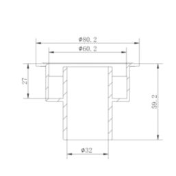 Flomasta Orange 1 1/2" Connector 30mm x 58mm