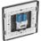 British General Evolve 1-Gang Slave Telephone Socket Polished Black with Black Inserts