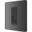 British General Evolve 1-Gang Slave Telephone Socket Polished Black with Black Inserts