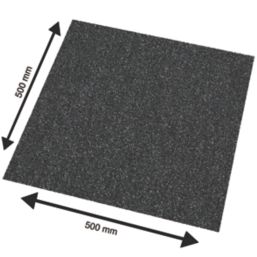 Abingdon Carpet Tile Division Fusion  Dark Grey Carpet Tiles 500 x 500mm 20 Pack