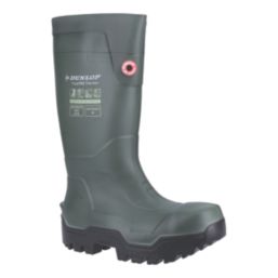 Dunlop Fieldpro Thermo Size 11 Green Safety Wellies Screwfix