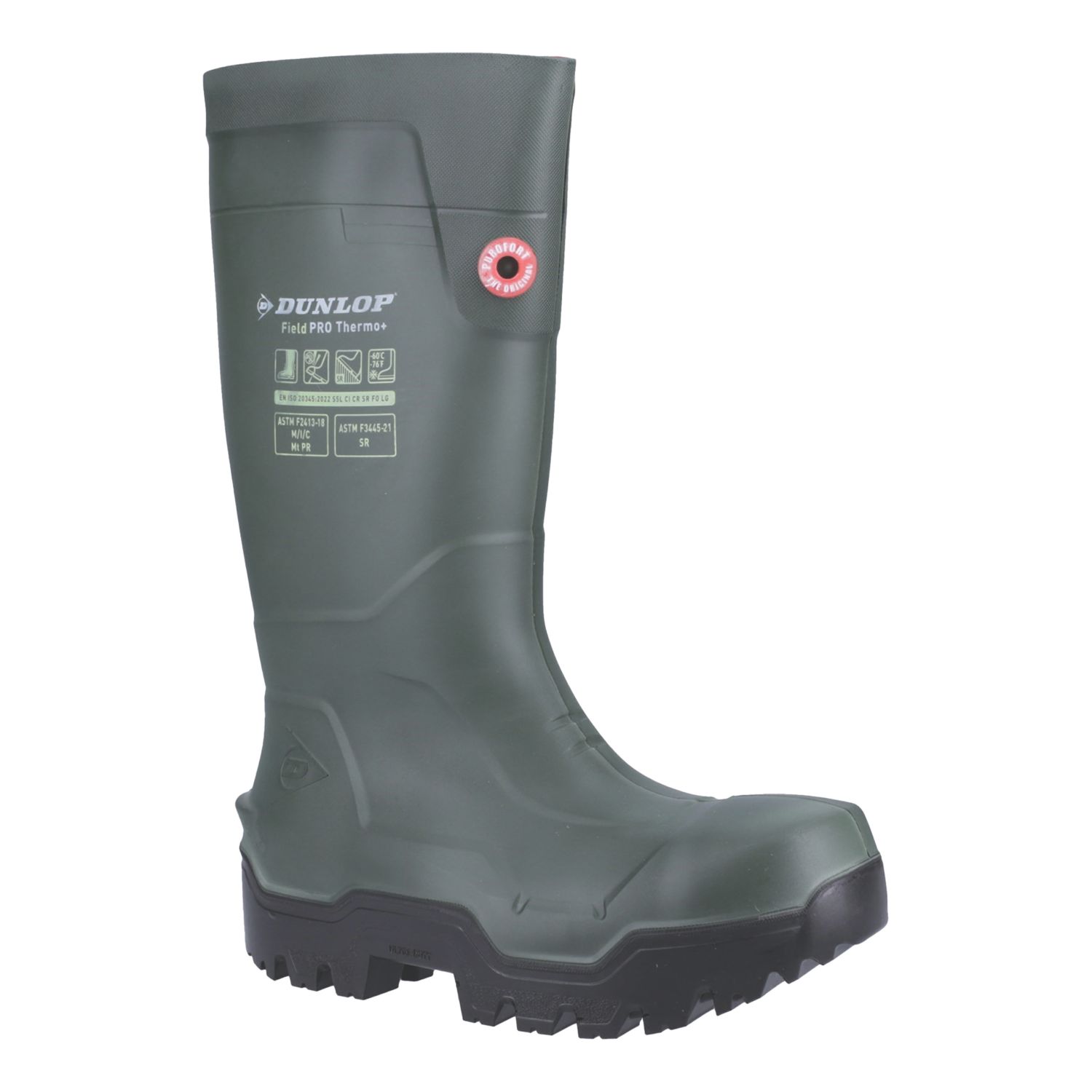 Dunlop Fieldpro Thermo+ Size 11 Green Safety Wellies (965VU)