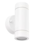 Saxby Palin Outdoor Twin Wall Light Gloss White
