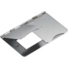 Knightsbridge Flat Plate 4-Module Modular Faceplate Brushed Chrome