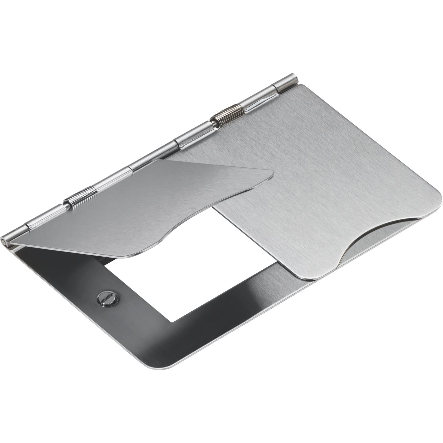 Knightsbridge Flat Plate 4-Module Modular Faceplate Brushed Chrome (965YA)