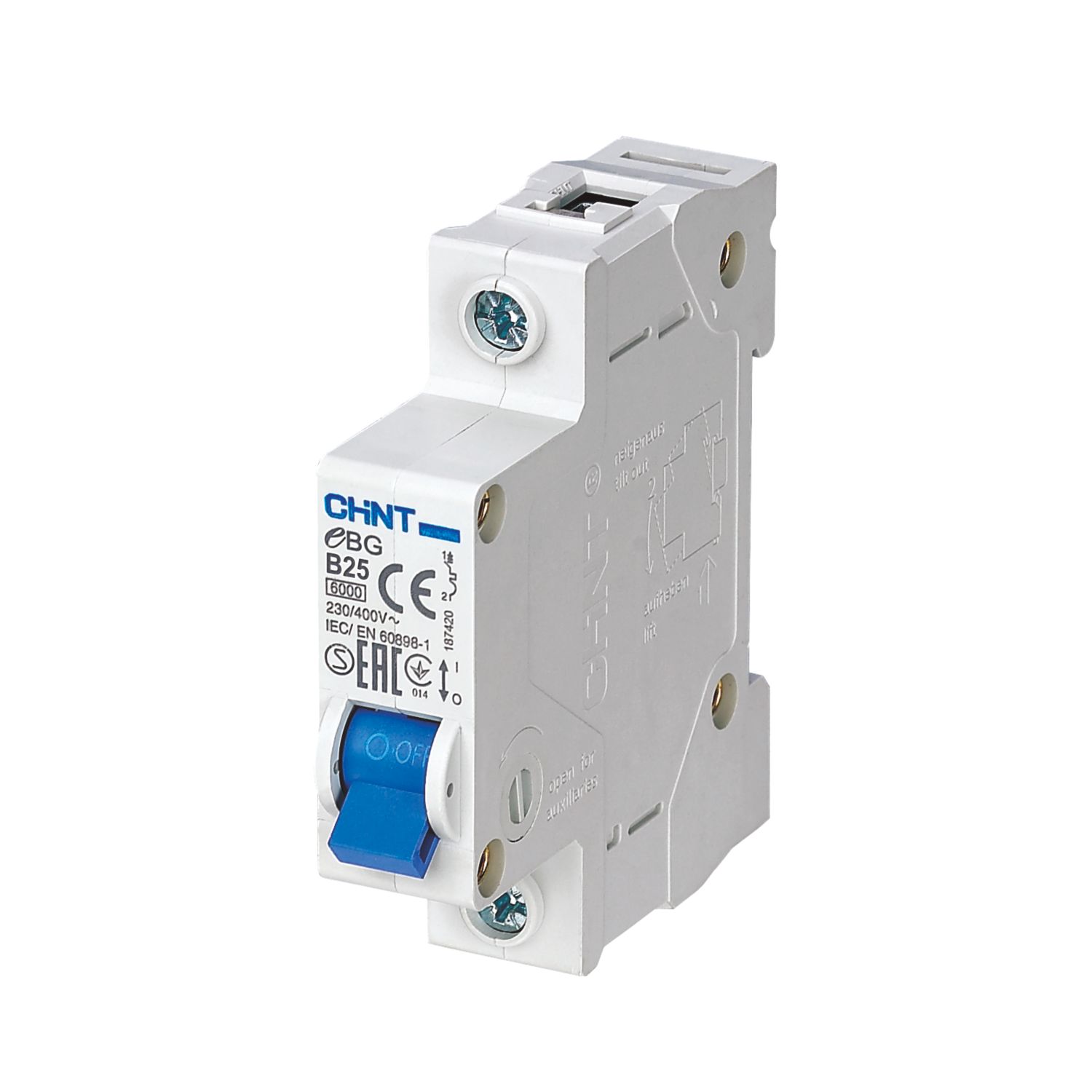 Chint EBG 25A SP B Curve MCB (9666V)