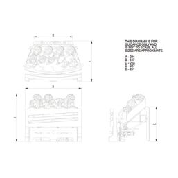 Focal Point Horizon Chrome Rotary Control Inset Gas Taper Tray