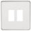 Knightsbridge  2-Module Grid Faceplate Polished Chrome