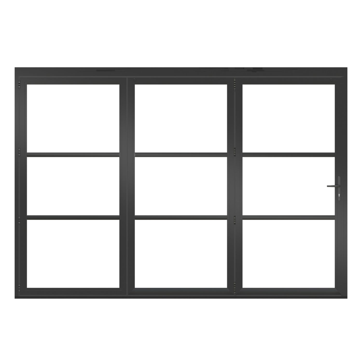 Green & Taylor Heritage 3-Door Black Aluminium Bi-Fold Patio Left-Hand Opening External Doors 2090mm x 2990mm (966CT)