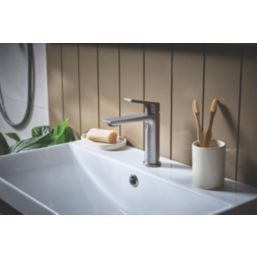 Bristan Frammento Gunmetal Grey 170mm Standard Lever Mono Basin Mixer Tap  With Clicker Waste