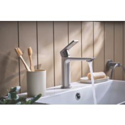Bristan Frammento Gunmetal Grey 170mm Standard Lever Mono Basin Mixer Tap  With Clicker Waste