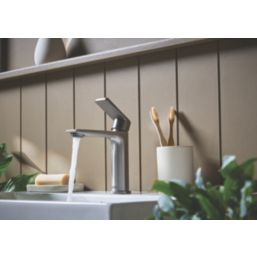 Bristan Frammento Gunmetal Grey 170mm Standard Lever Mono Basin Mixer Tap  With Clicker Waste