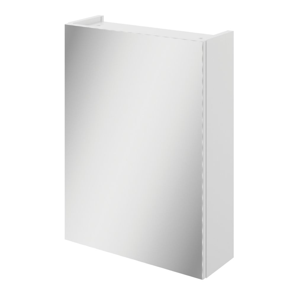 Veleka Mirror White Gloss 400mm x 145mm x 540mm Screwfix