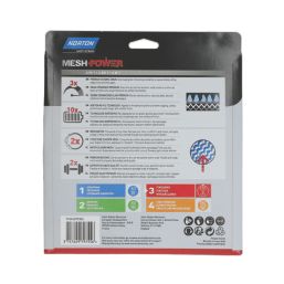 Norton   120 Grit Mesh Wood, Plaster, Plasterboard & Paint Sanding Discs 225mm 5 Pack