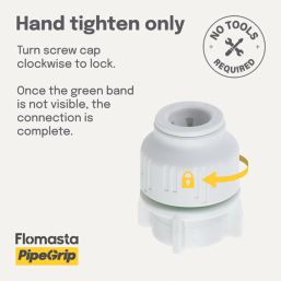 Flomasta  Plastic Push-Fit Stop Ends 15mm 10 Pack