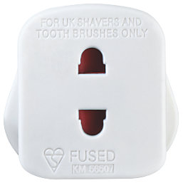 Masterplug 3-Pin Fused Shaver Adaptor