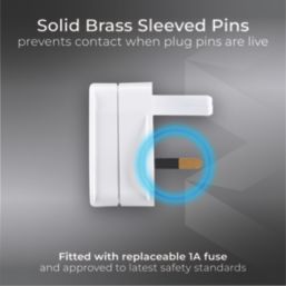 Masterplug 3-Pin Fused Shaver Adaptor