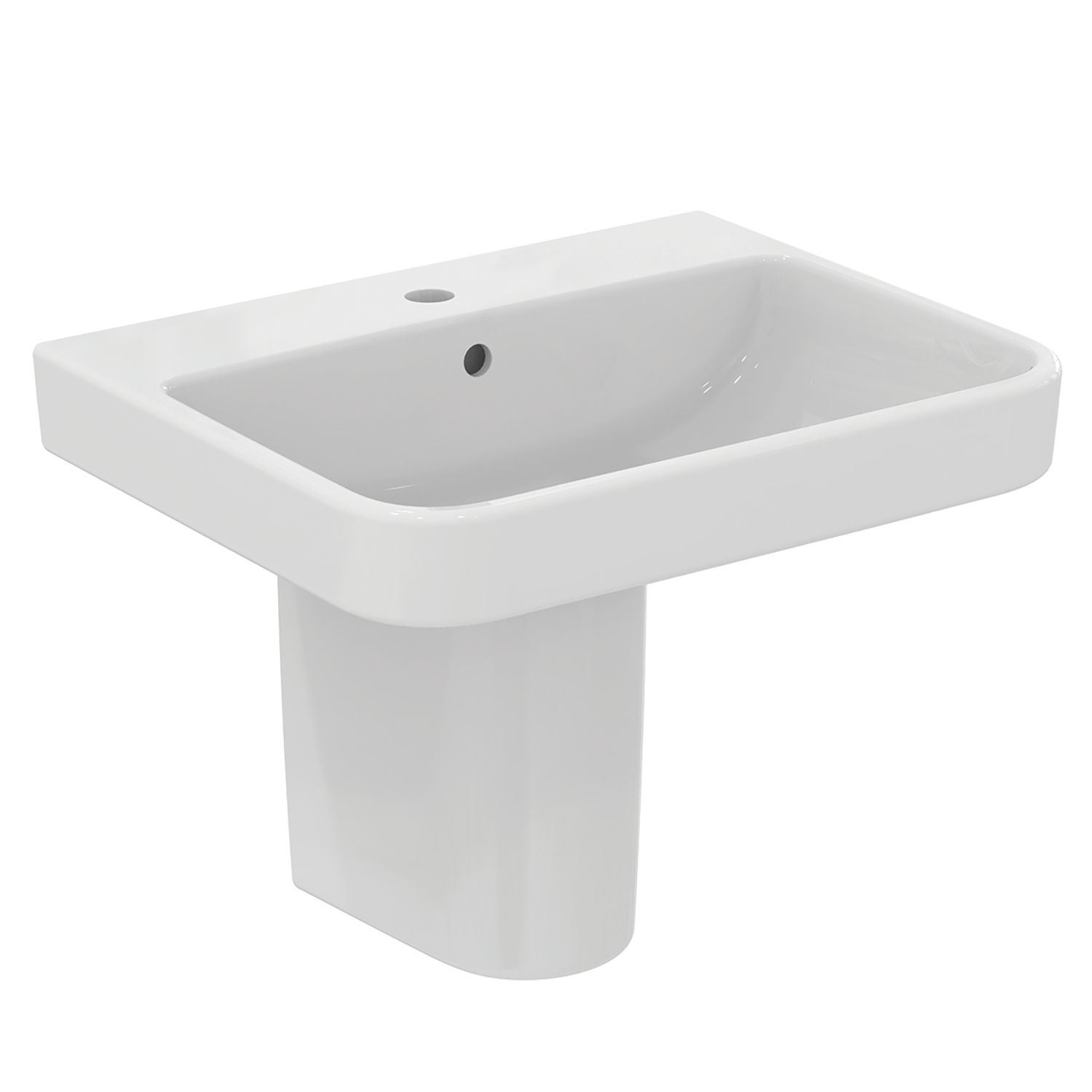 Ideal Standard i.life B Washbasin & Semi Pedestal 1 Tap Hole 600mm (966KC)