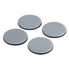 Fix-O-Moll Grey Round Self-Adhesive Easy Gliders 50mm x 50mm 4 Pack