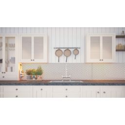 Splashwall  Black/White Acrylic Gloss Splashback 2440mm x 600mm x 4mm