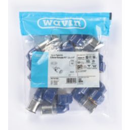 Wavin Tigris  Multi-Layer Composite Press-Fit Adapting 90° BSP Female Elbows 0.75" x 25mm 10 Pack