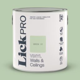 LickPro  2.5Ltr Green 13 Vinyl Matt Emulsion  Paint