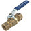 Pegler PB350 Compression Full Bore 15mm Lever Ball Valve with Blue Handle