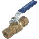 Pegler PB350 Compression Full Bore 15mm Lever Ball Valve with Blue Handle