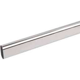 Smith & Locke Oval Wardrobe Rail Polished Chrome 1829mm x 30mm