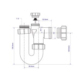 McAlpine Swivel P Trap White 32mm