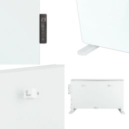 TCP  2000W Electric Portable or Wall-Mounted Glass Convector Panel Heater White