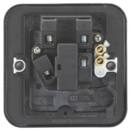 Knightsbridge  13A Unswitched Metal Clad Fused Spur  Black