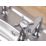 Bristan 1901 Bib Cross Head Kitchen Taps Chrome-Plated 1 Pair