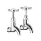 Bristan 1901 Bib Cross Head Kitchen Taps Chrome-Plated 1 Pair