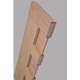 Unfinished Oak Wooden 4-Panel Internal Edwardian-Style Door 1981mm x 838mm