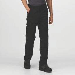 Regatta Pro Cargo Work Trousers Black 40" W 33" L
