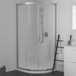 Ideal Standard I.life Semi-Framed Offset Quadrant Shower Enclosure Silver 900mm x 1200mm x ...