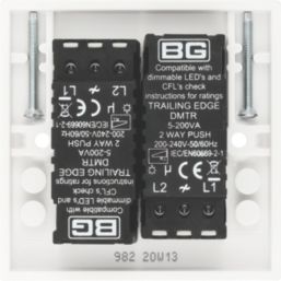 British General 900 Series 2-Gang 2-Way LED Dimmer Switch  White