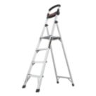 Little Giant Aluminium 1.8m 4 Step Platform Step Ladder With Handrail