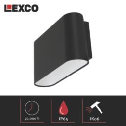 Lexco Caroli Outdoor LED Wall Light Black 23W 3500lm