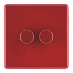 Arlec  2-Gang 2-Way LED Dimmer Switch  Red