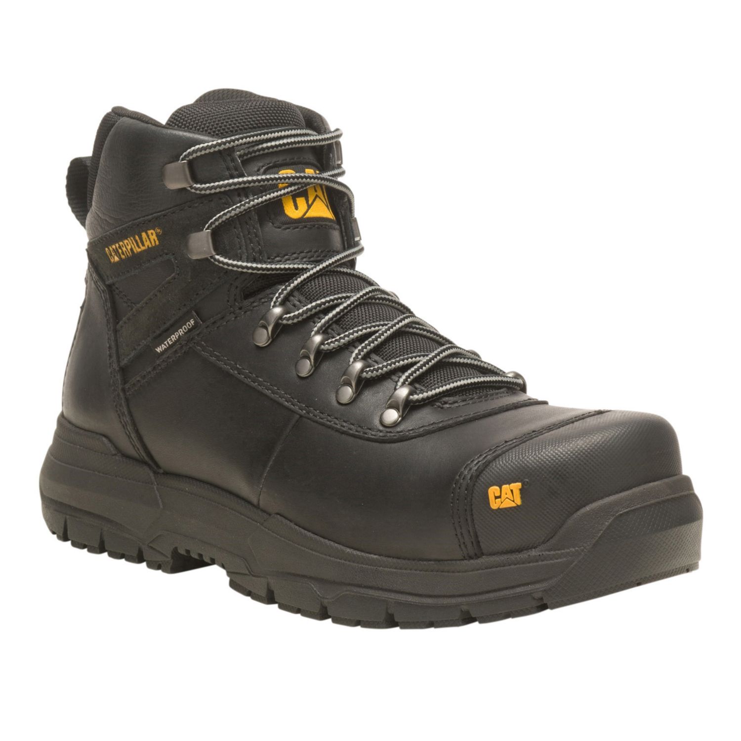 CAT Pneumatic 2.0 Size 7 Black Waterproof Steel Toe Cap Safety Boots (967TN)