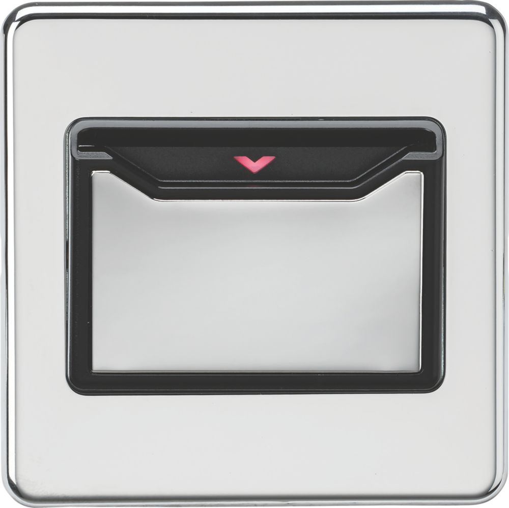 Knightsbridge 32A Key Card Switch Polished Chrome with Black Inserts ...