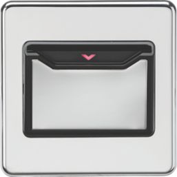 Knightsbridge  32A Key Card Switch Polished Chrome with Black Inserts