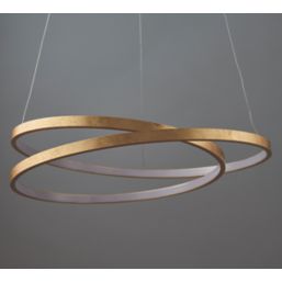 Quay Design Hoops LED Ceiling Pendant Light Gold Leaf 32W 1400lm