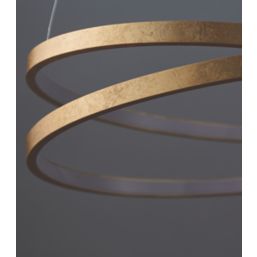 Quay Design Hoops LED Ceiling Pendant Light Gold Leaf 32W 1400lm