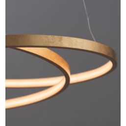 Quay Design Hoops LED Ceiling Pendant Light Gold Leaf 32W 1400lm