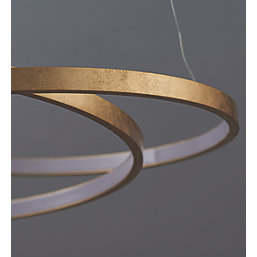 Quay Design Hoops LED Ceiling Pendant Light Gold Leaf 32W 1400lm