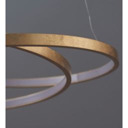 Quay Design Hoops LED Ceiling Pendant Light Gold Leaf 32W 1400lm